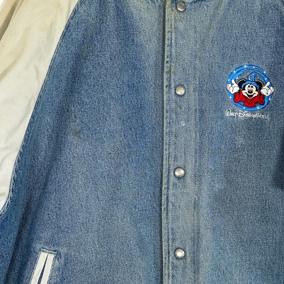 Vintage Walt Disney World Fantasia Mickey Mouse Where Magic Lives Denim Jacket - Picture 6 of 16